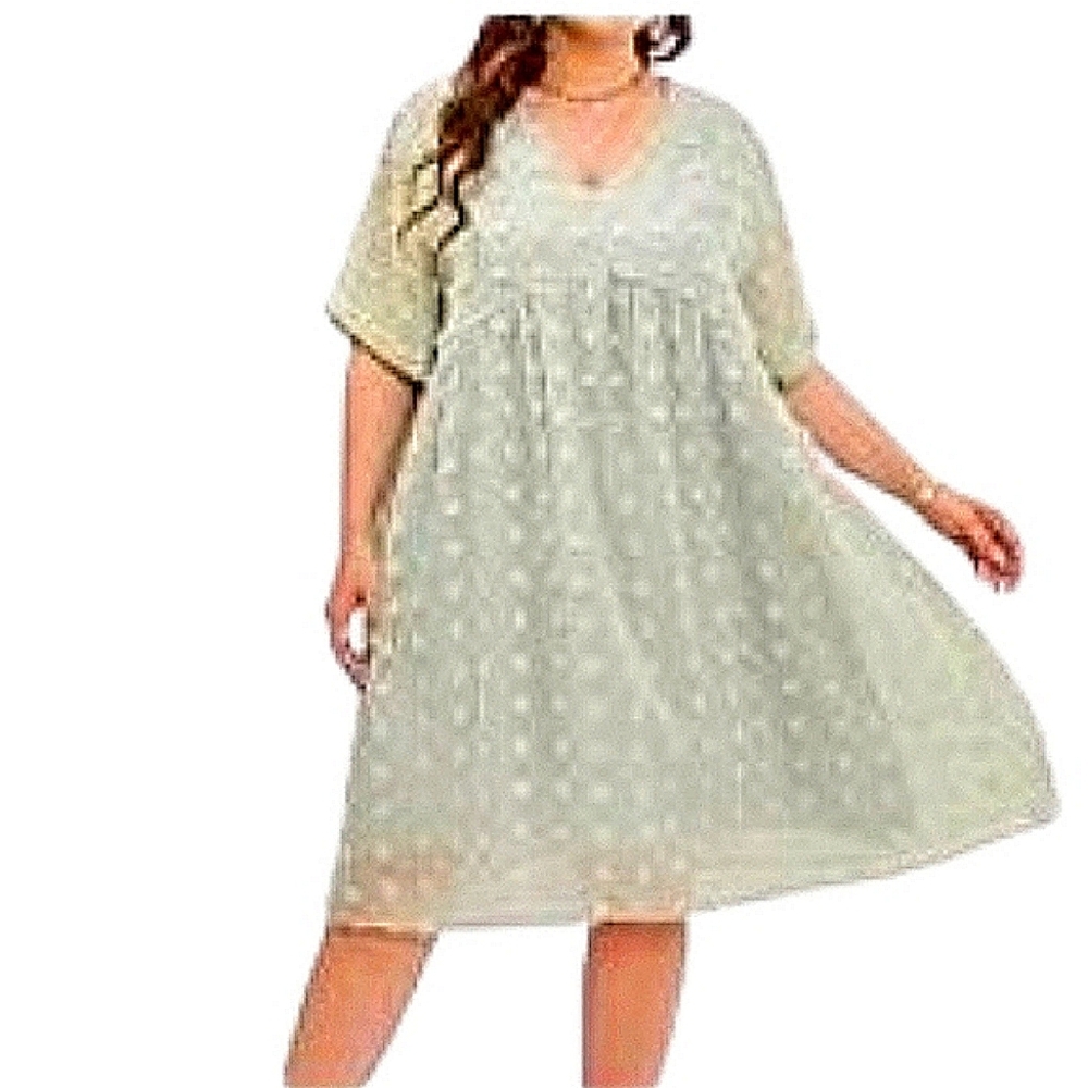 HBEYYTO 3XL Summer Mini Dress – Mint, White, Mauve, Baby Blue